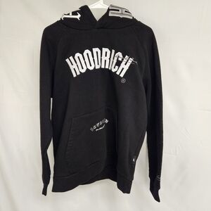 Stature Hoodrich Signature Black Hoodie Large Streetwear Hip Hop